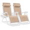 Best Choice Products Set of 2 Zero Gravity Lounge Chair Recliners for Patio, Pool w/ Cup Holder Tray